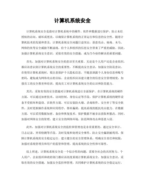 计算机系统安全