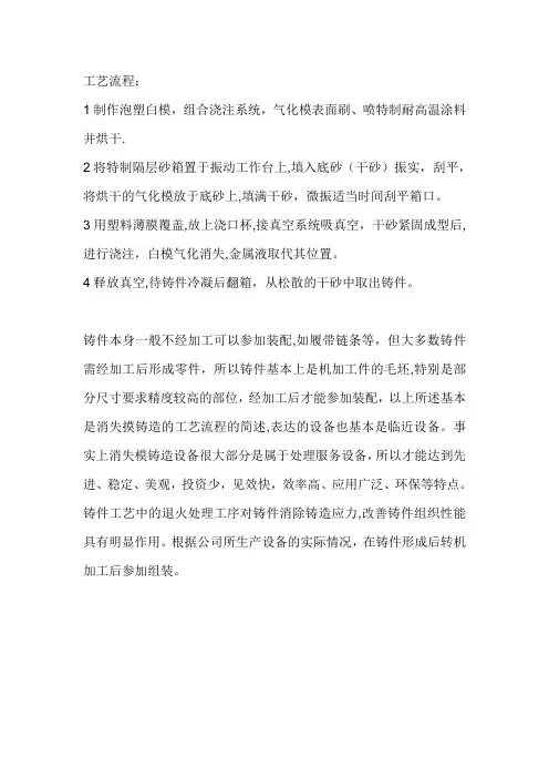 消失模工艺流程