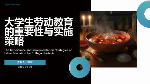 大学生劳动教育ppt模板
