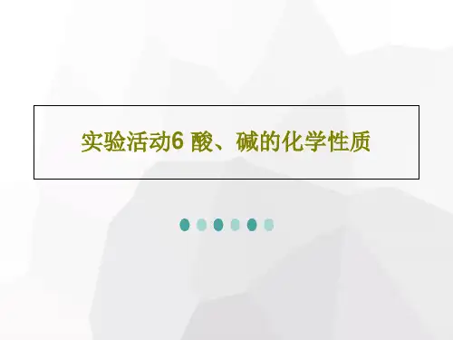 实验活动6 酸、碱的化学性质PPT文档21页