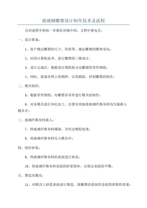 玻璃钢雕塑设计制作技术及流程