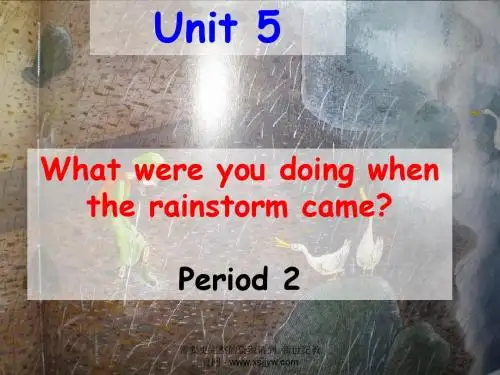 Unit 5 What were you doing when the rainstorm came