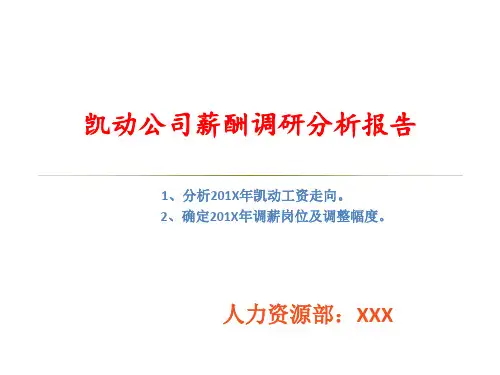 公司薪酬调研分析报告
