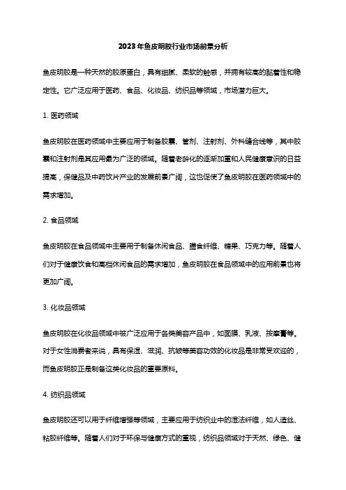 2023年鱼皮明胶行业市场前景分析