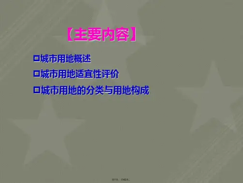 城市用地分类及其适用性评价