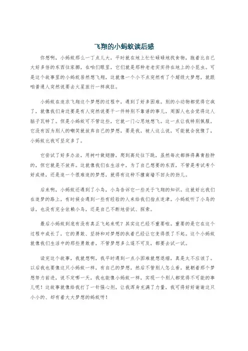 飞翔的小蚂蚁读后感