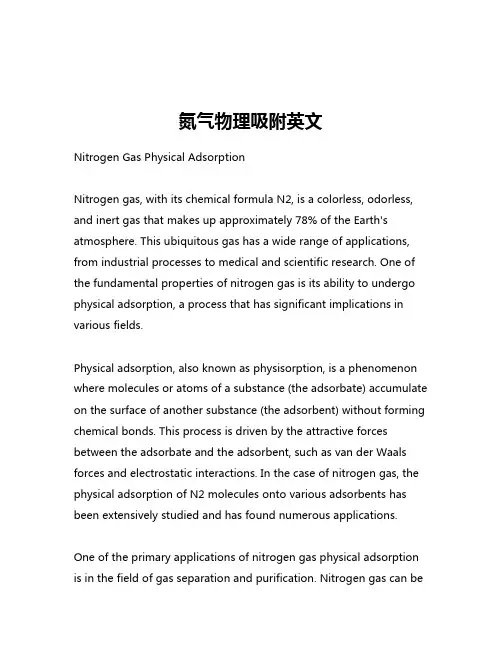 氮气物理吸附英文