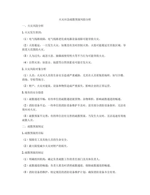 火灾应急疏散预案风险分析