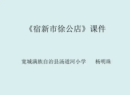 《宿新市徐公店》优秀PPT教学课件