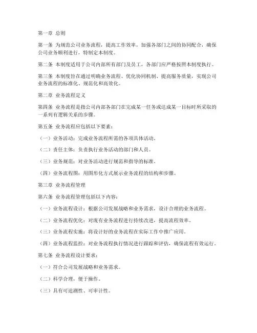 业务流程协同管理制度范本