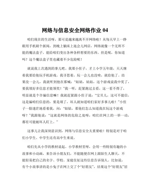 网络与信息安全网络作业04