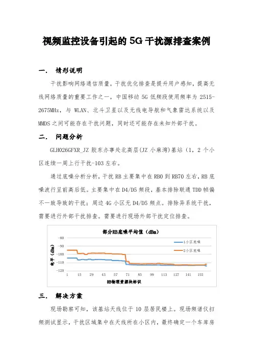 视频监控设备引起的5G干扰源排查案例