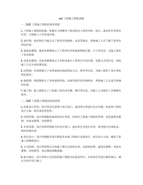 cad工程施工图纸讲解