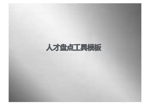 【工具】人才盘点工具模板