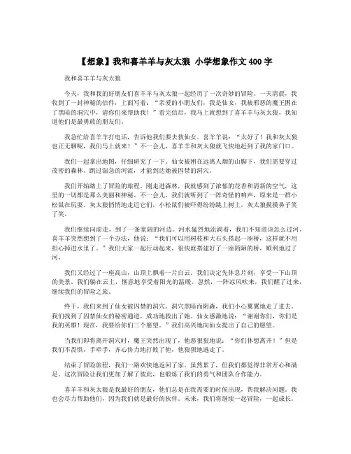 【想象】我和喜羊羊与灰太狼 小学想象作文400字
