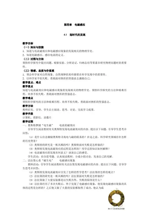 人教版选修3-2物理全册教案合集(65页)
