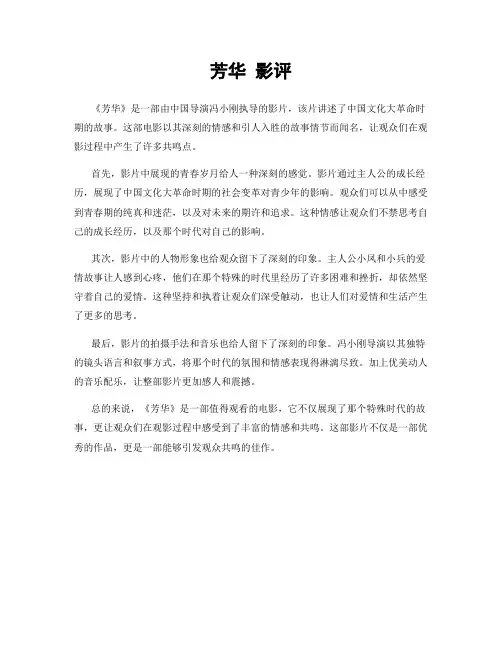芳华 影评