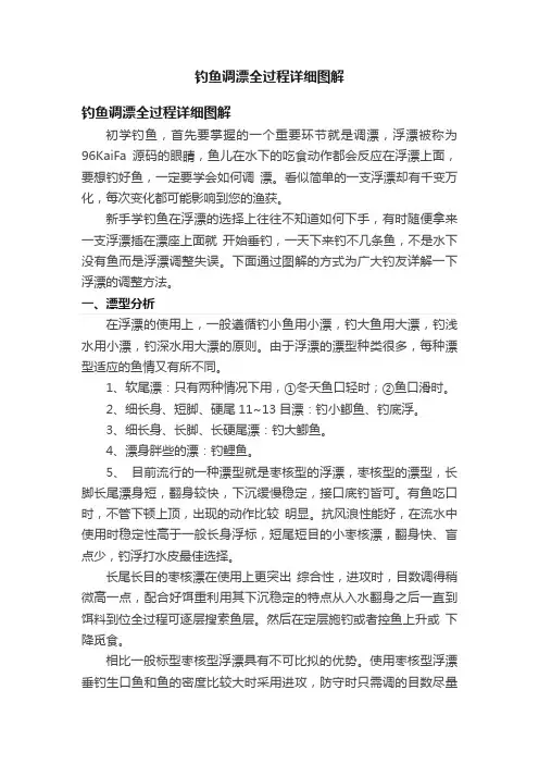 钓鱼调漂全过程详细图解