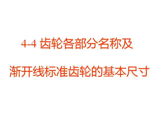 渐开线标准齿轮的基本尺寸