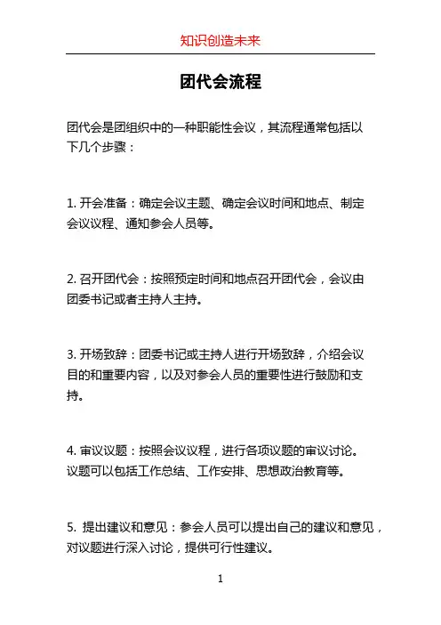 团代会流程