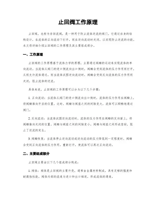 止回阀工作原理