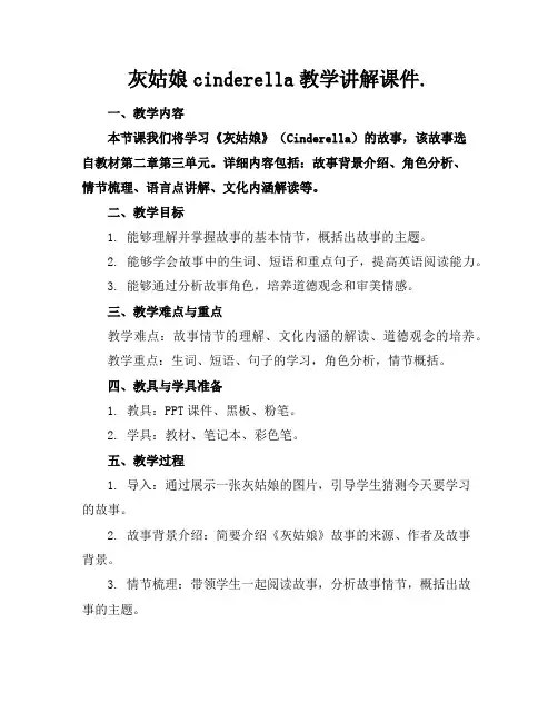 灰姑娘cinderella教学讲解课件.