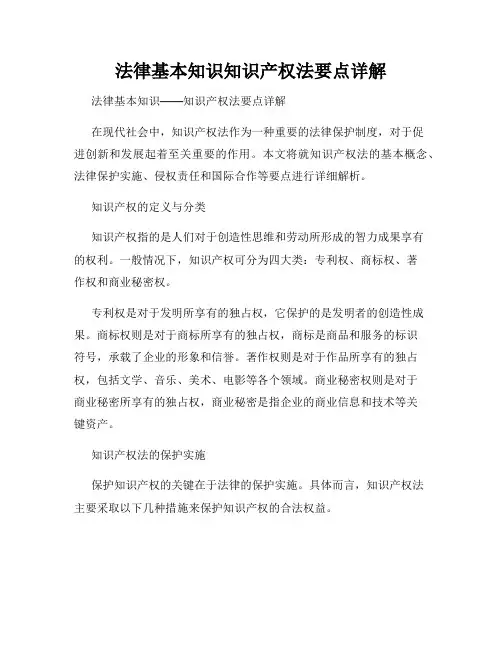 法律基本知识知识产权法要点详解