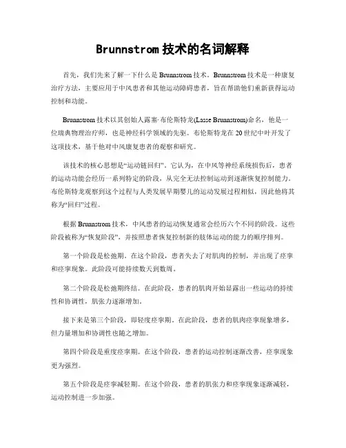Brunnstrom技术的名词解释