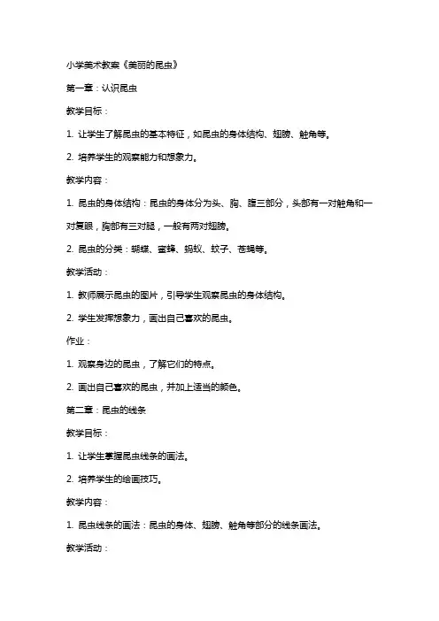 小学美术教案《美丽的昆虫》