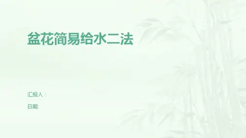 盆花简易给水二法
