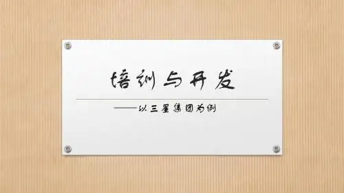 三星的培训与开发研究
