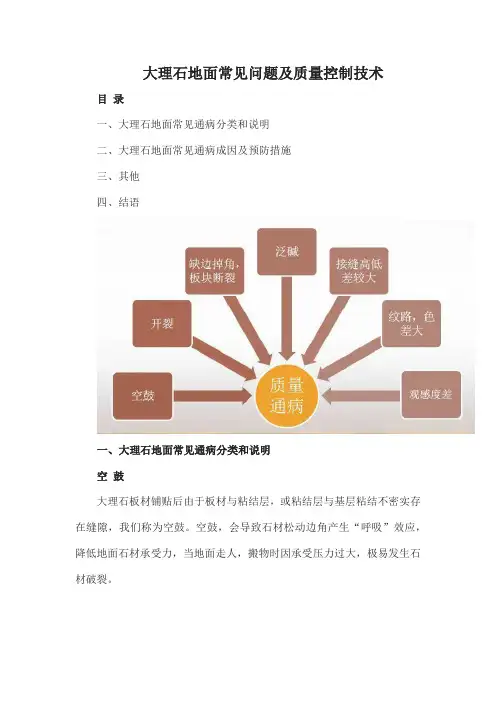 大理石地面常见问题及质量控制技术