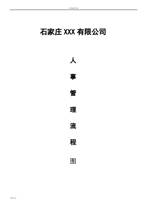人事管理系统工作流程图
