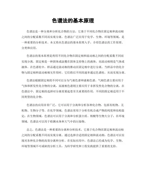 色谱法的基本原理