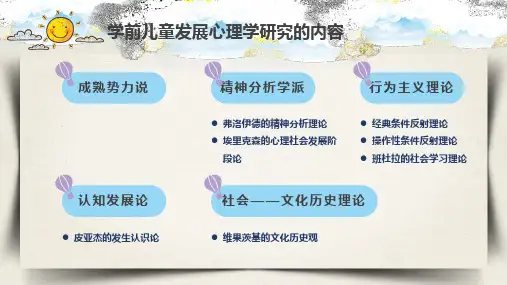 学前儿童发展心理学概述 学前儿童发展心理学的理论 行为主义理论