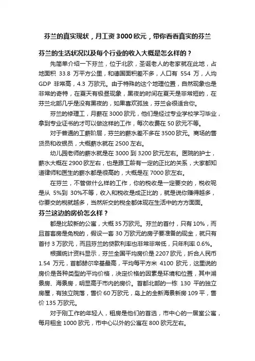 芬兰的真实现状，月工资3000欧元，带你看看真实的芬兰