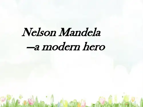 人教版高中英语必修一Unit5 Nelson Mandela-a morden hero  reading 课件(共17张PPT)