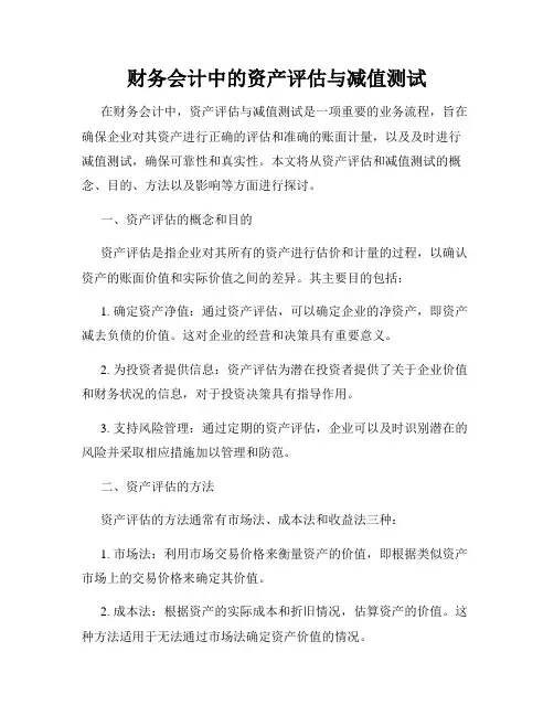财务会计中的资产评估与减值测试