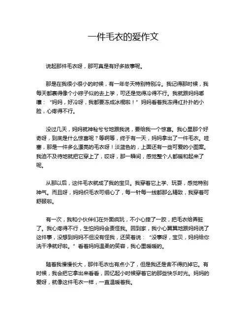 一件毛衣的爱作文