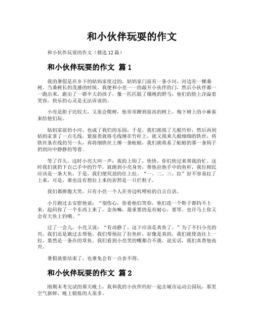 和小伙伴玩耍的作文