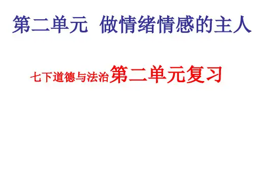 部编版《道德与法治》七年级下册第二单元复习课件(共44张PPT)