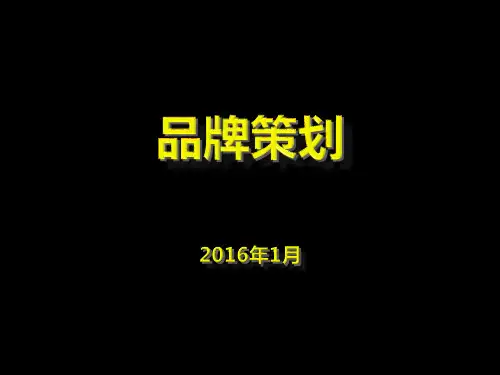 品牌策划的方法及流程大全(PPT33页)