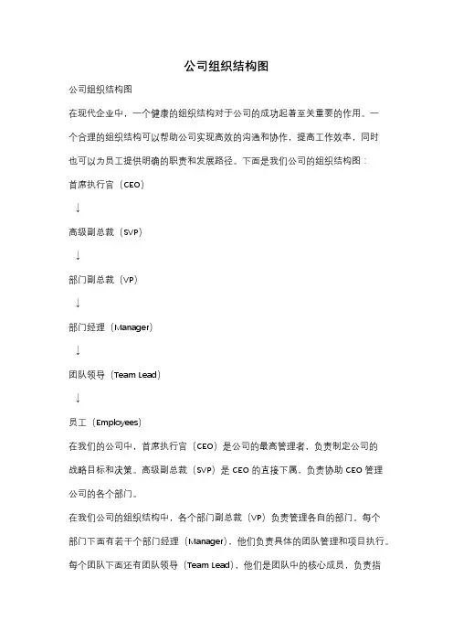 公司组织结构图