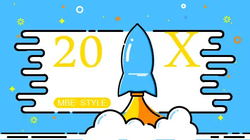 创意可爱MBE风格PPT模板