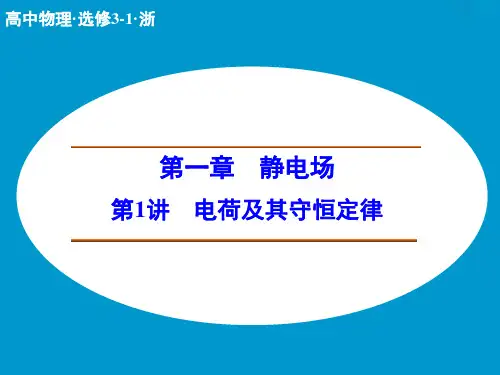 【创新设计】2014-2015学年高中物理人教版课件 选修3-1(浙江专用) 第一章 静电场 1-1