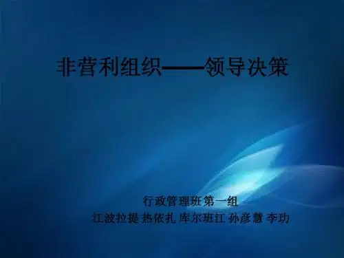 非营利组织领导决策