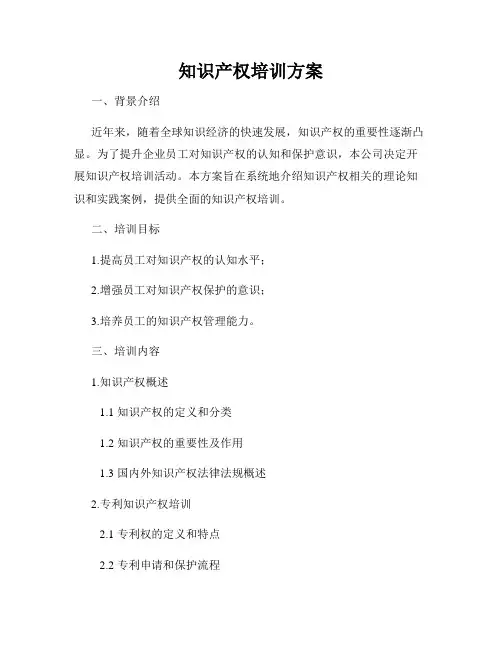 知识产权培训方案