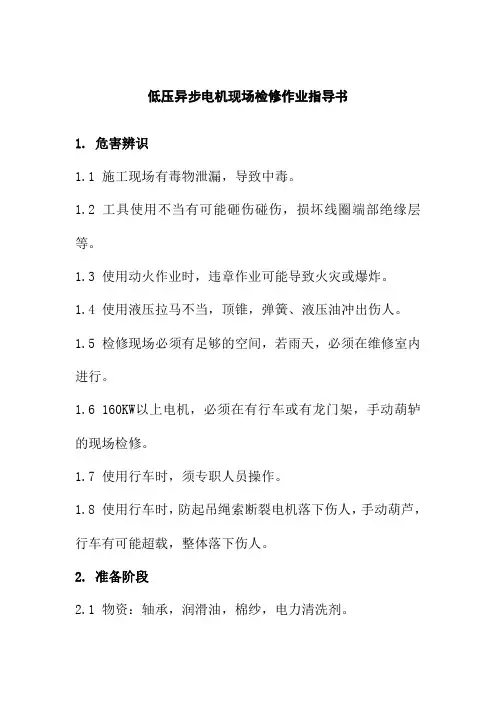 低压异步电机现场检修作业指导书