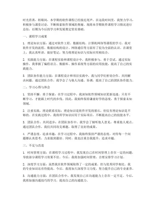 软件期末总结范文