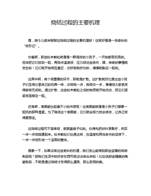 烧结过程的主要机理